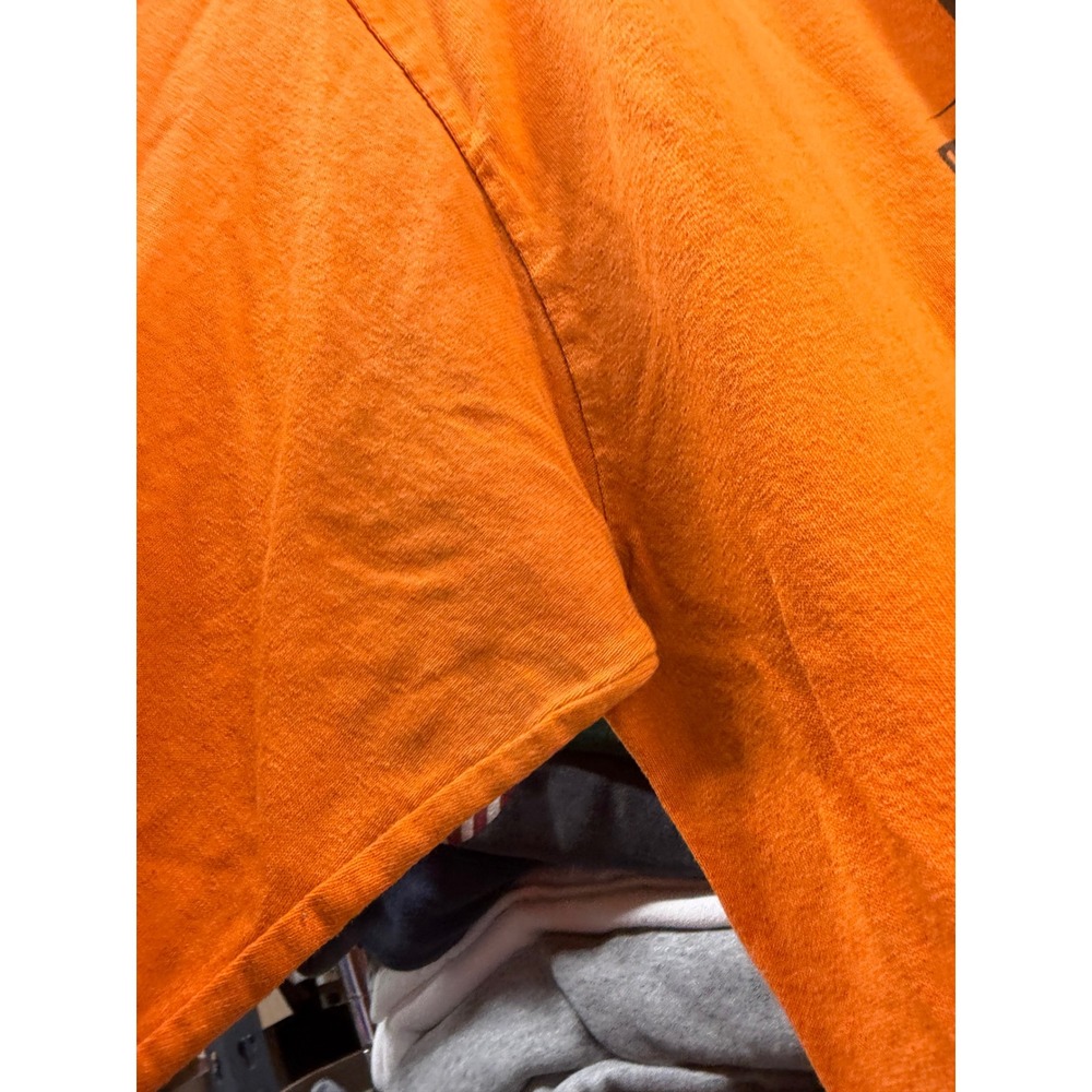 Harley-Davidson Steel City Washington PA Orange Long Sleeve Shirt Mens XL 24x31 - Picture 5 of 10